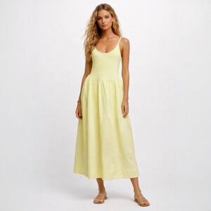Free People Yellow Midi Dress